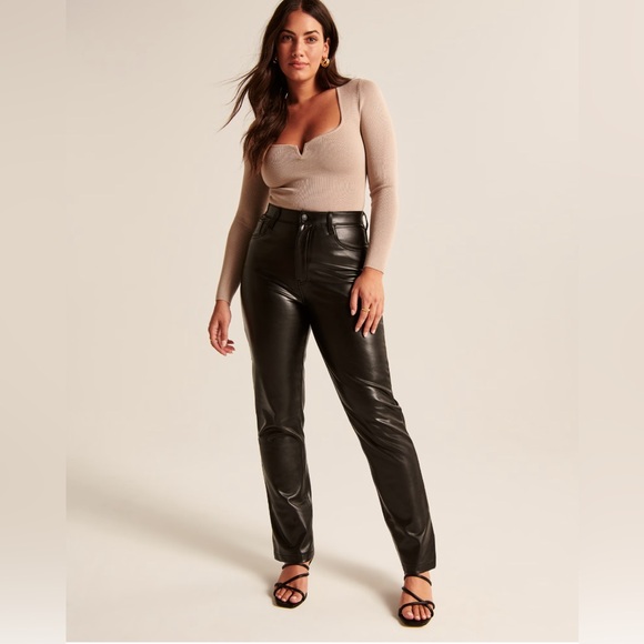 Abercrombie & Fitch faux leather pants - Picture 1 of 2